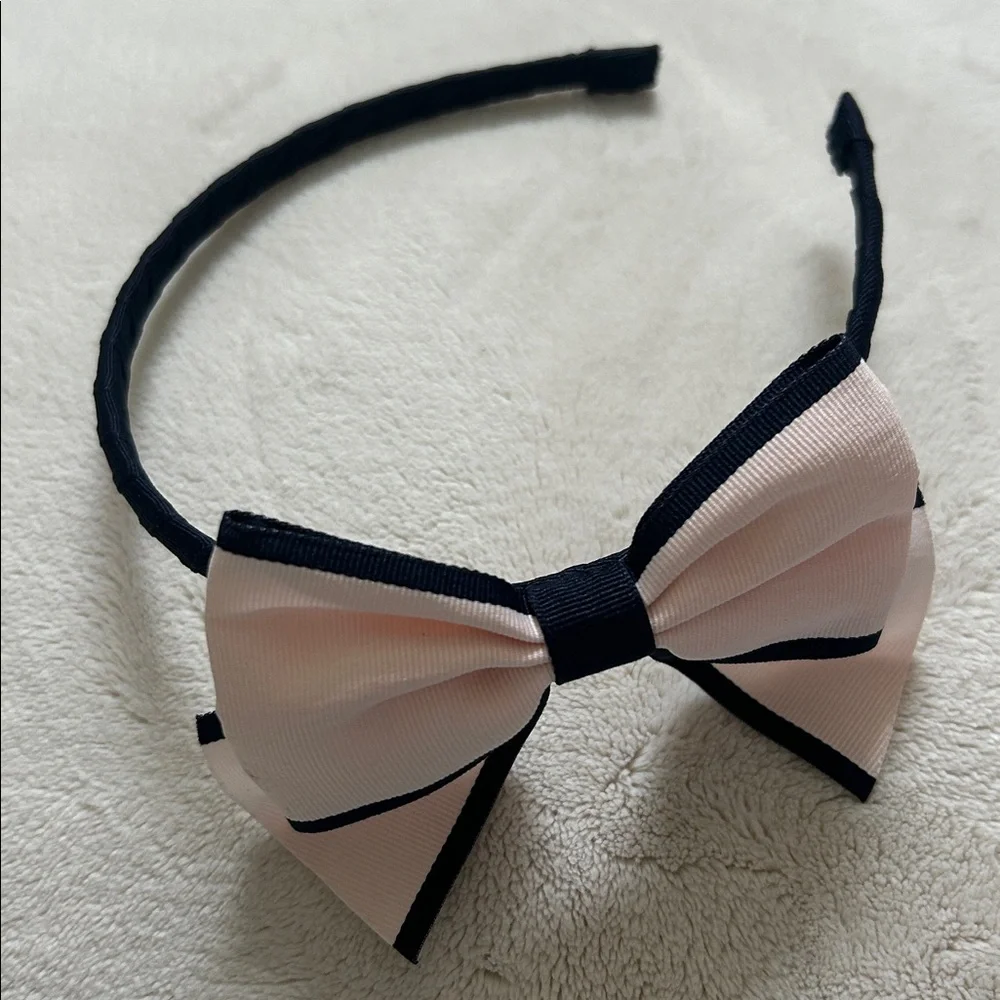 Janie & Jack | Navy Pink Bow Girl Headband
